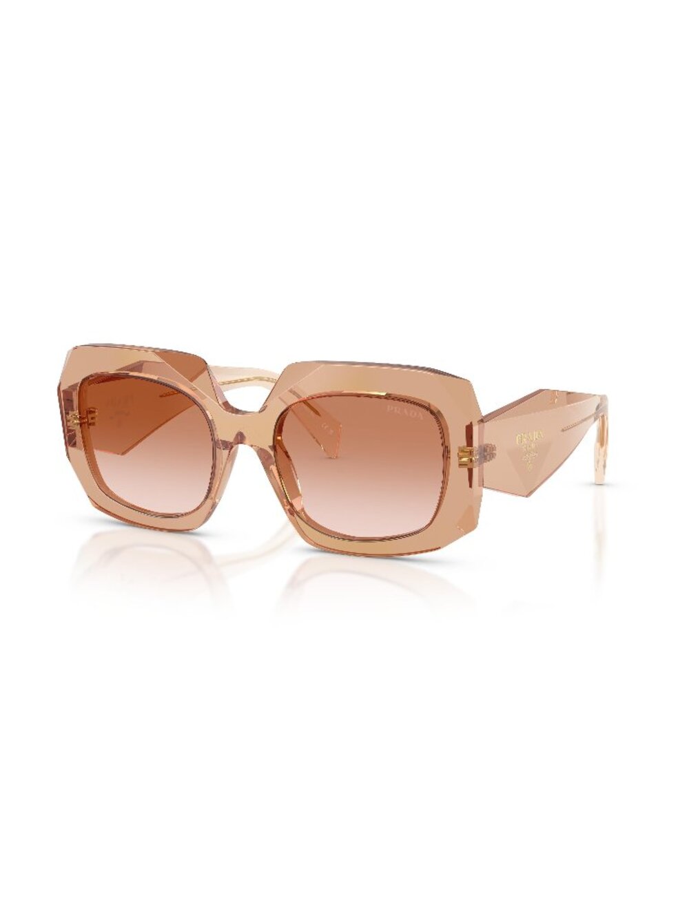 New Prada Women's Sunglasses Brown Lens Acetate Frame PR B23S 28E50S 54
